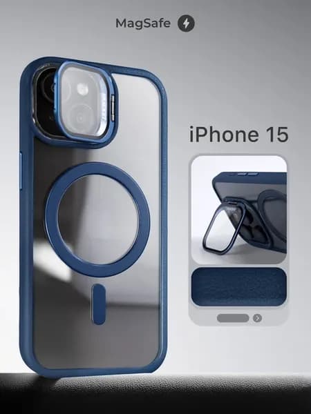 Чехол на iPhone 15 MagSafe с защитой для камеры