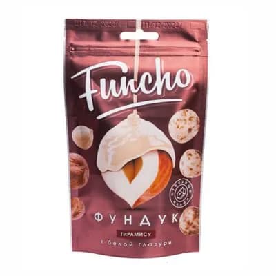 Funcho Фундук в белой глазури со вкусом тирамису, 100 г