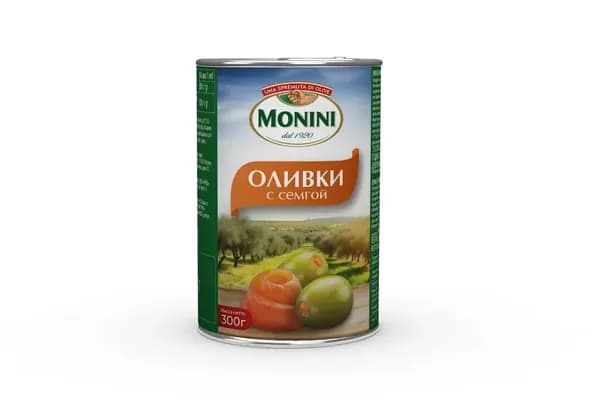 Оливки Monini c семгой, 300г