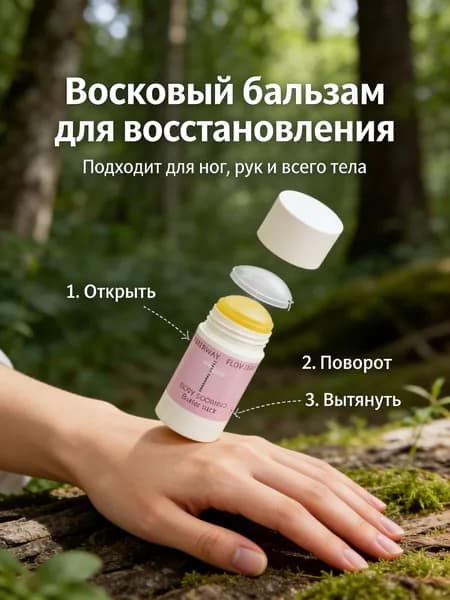 Крем-воск в стике восстанавливающий для ног, рук и тела