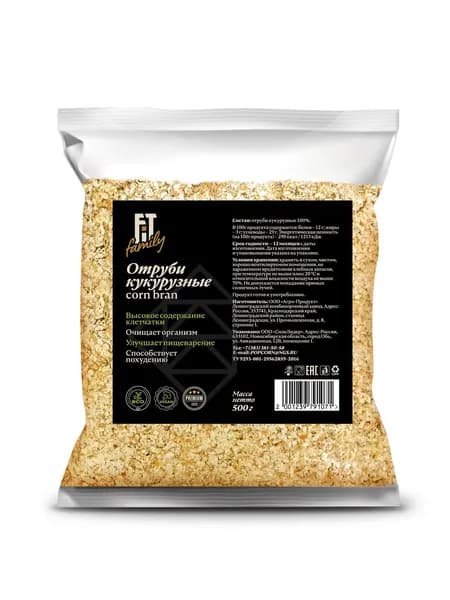 Отруби кукурузные FIT Family, без глютена, 500 г