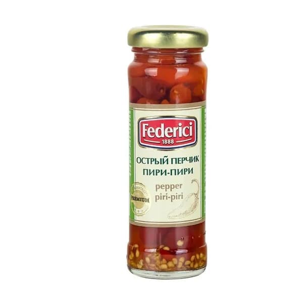 Овощные консервы Federici Острый перчик Пири-Пири, 100гр