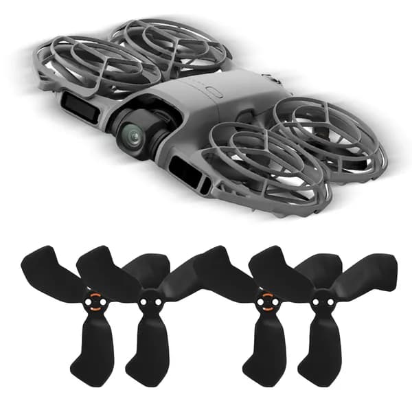 2 пары винтов-реквизитов для DJI Neo 2, тихие крылья (чёрные)