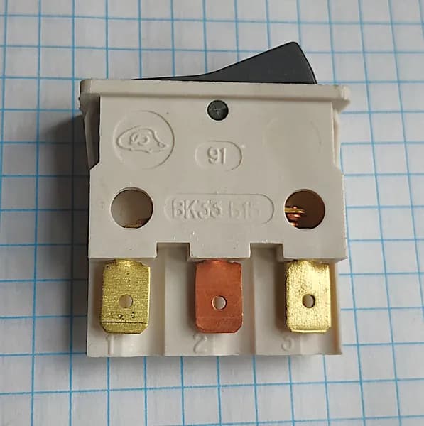 Выключатель клавишный ВК-33 Б15 250В ВКЛ-ВЫКЛ ON-OFF