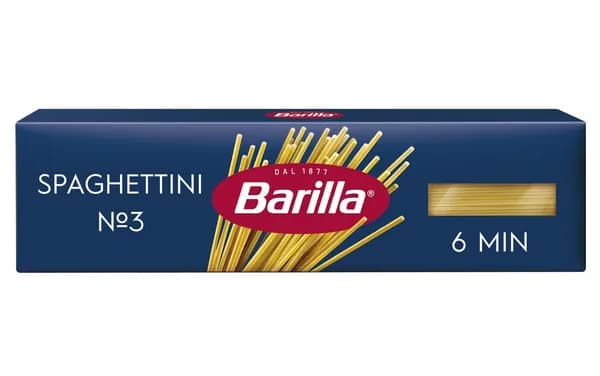 Макароны BARILLA Spaghettini n.3 из твердых сортов пшеницы группа А высший сорт, 450г