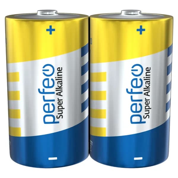 Батарейки Perfeo LR20 D Super Alkaline алкалиновые (щелочные), 2шт в шринке, 1.5V