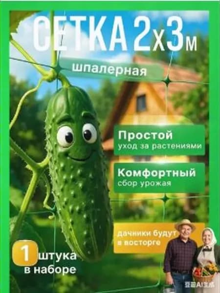 Сетка садовая ограждающая,Полиэтилен,3х2м