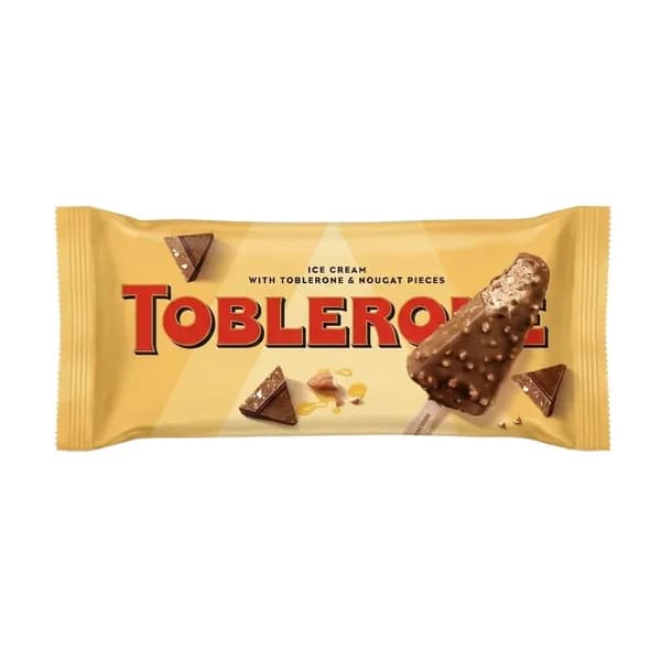 Мороженое эскимо Toblerone шоколадно-медовое с кусочками шоколада и медово-миндальной нугой, 65 г