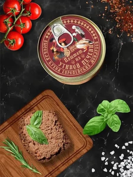 Паштет из утиной печени "Высокая кухня европейских монархов" 200 г