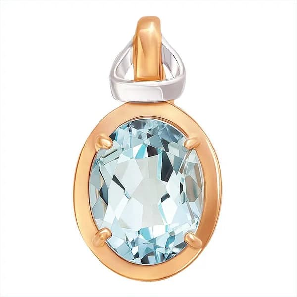 Подвес с топазом из красного золота 585 пробы 585GOLD