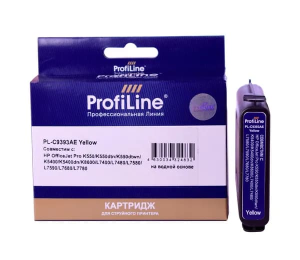Картридж для струйного принтера HP 88 C9393AE ProfiLine для HP OfficeJet Pro-K550/K5400/K8600/L7400/L7480 и др., цвет желтый