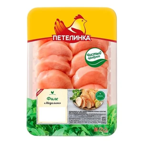 Медальоны куриные Петелинка охлажденные 550 г