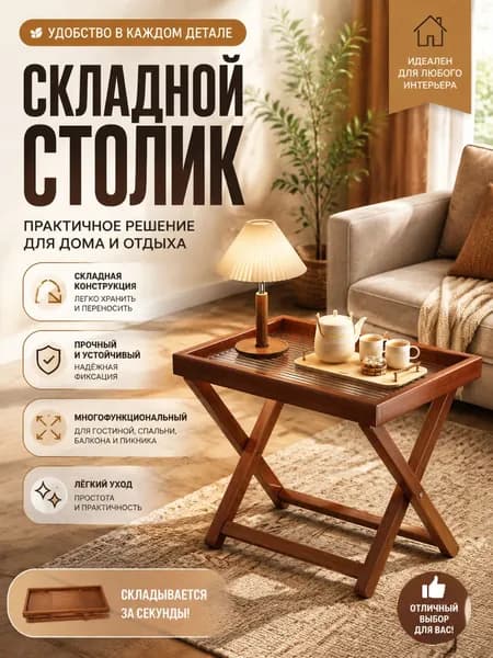 Садовый стол,Бамбук 30х44х44 см
