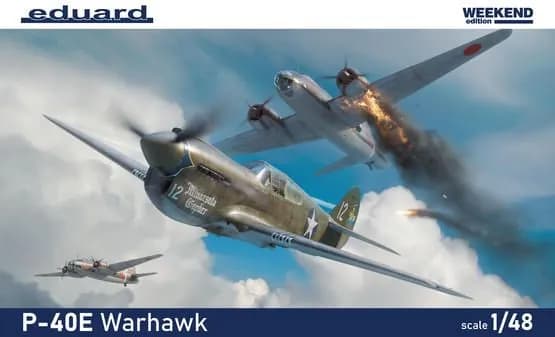 Сборная модель 1/48 Curtiss P-40E Warhawk (Weekend Edition) (Eduard kits) 84207