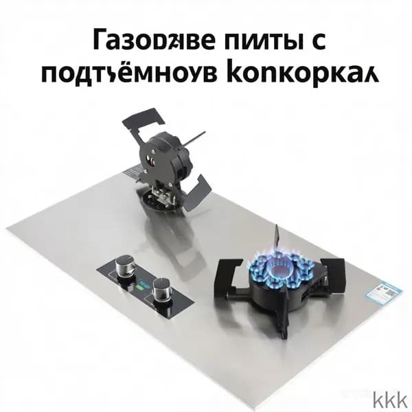 Газовая Варочная панель, серебристый