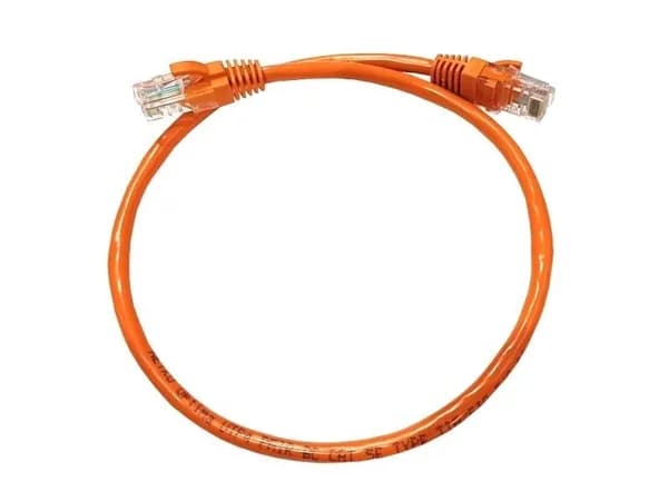 Патч-корд UTP4 cat.5e, ВС, LSZH, оранжевый, литой коннектор, NETKO Optima, 0.5м