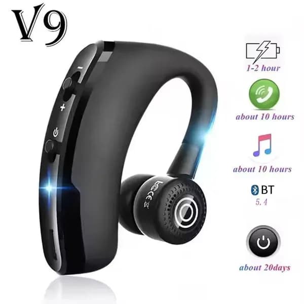 Наушники беспроводные с микрофоном, Bluetooth, 3.5 мм, черный