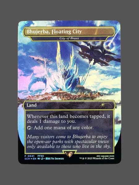 Фольгированная (Foil) прокси-карта TCG/MTG Proxy: Bhujerba, Floating City #041