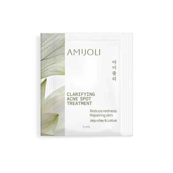 AMIJOLI Гель для точечного применения против акне с ниацинамидом; Clarifying spot treatment for acne with niacinamide and lotus extract Jeju clay&Lotus POUCH 5мл