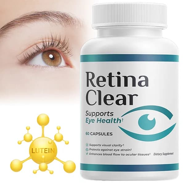 Добавка для поддержания здоровья сетчатки Retina Clear Vision Support формула для здоровья глаз с лютеином, 60 капсул.