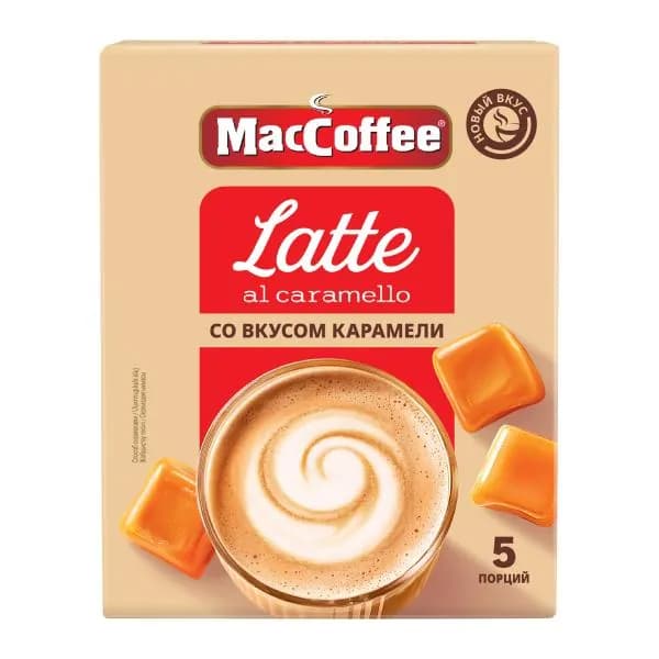 Кофейный напиток Maccoffee Латте карамель 3в1 110г