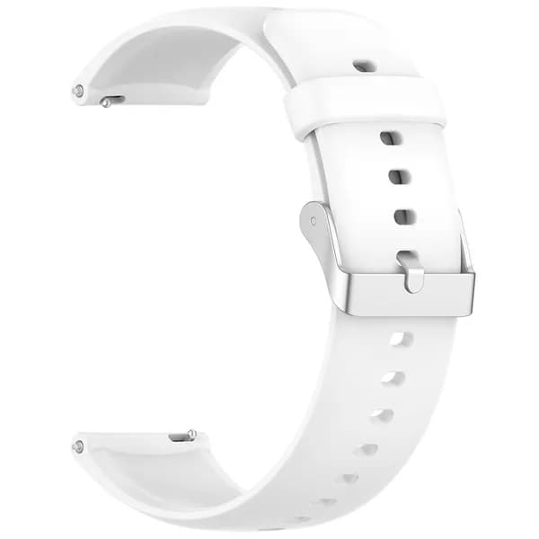 Силиконовый ремешок для смарт-часов CMF Watch Pro1 и Pro2, белый, с металлической застёжкой