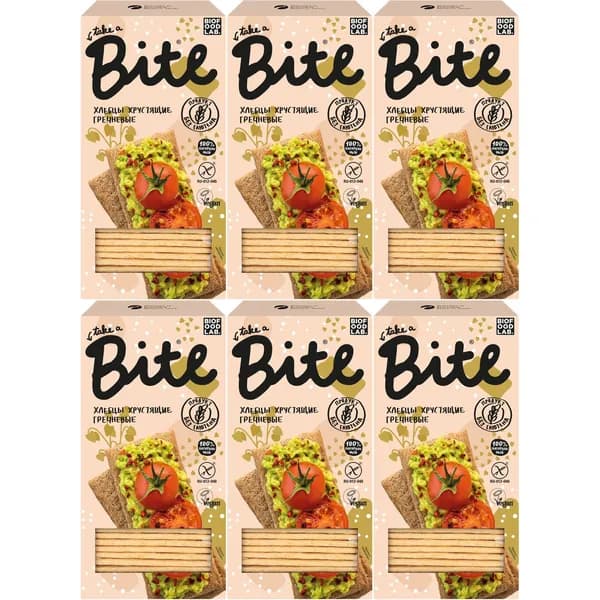Хлебцы гречневые Take a Bite хрустящие 150 г, набор: 6 штук