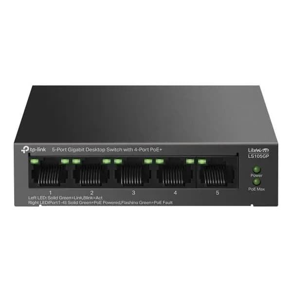 TP-Link LS105GP 5-портовый 10/100/1000 POE-коммутатор