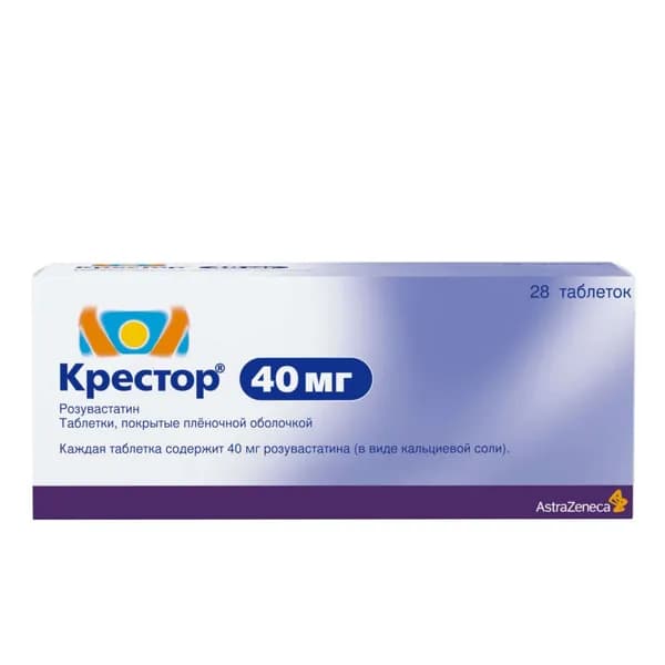 Крестор таблетки п/о плен. 40мг 28шт