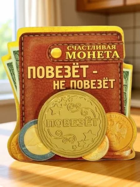 Монета "ПОВЕЗЕТ - НЕ ПОВЕЗЕТ"