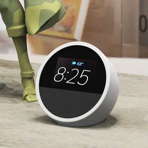 Белый силиконовый чехол для Amazon Echo Spot (2024), точная посадка