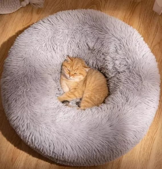 Подстилка для домашних кошек зимняя теплая с длинным ворсом, устойчивая к загрязнениям