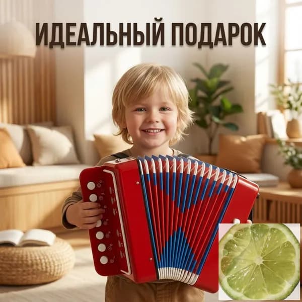 Детский аккордеон для начинающих, обучающая портативная музыкальная игрушка 7 клавиш, безопасный материал.