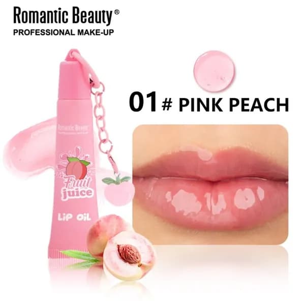 Увлажняющий Мягкий Глянцевый Бальзам для Губ Romantic Beauty Fruit Lip Oil с Фруктовым Вкусом