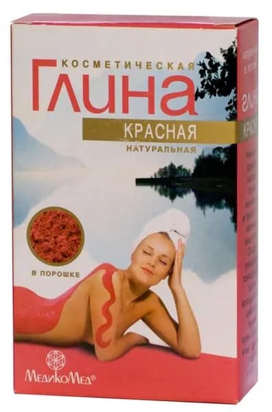 Глина косметическая красная медикомед 100г