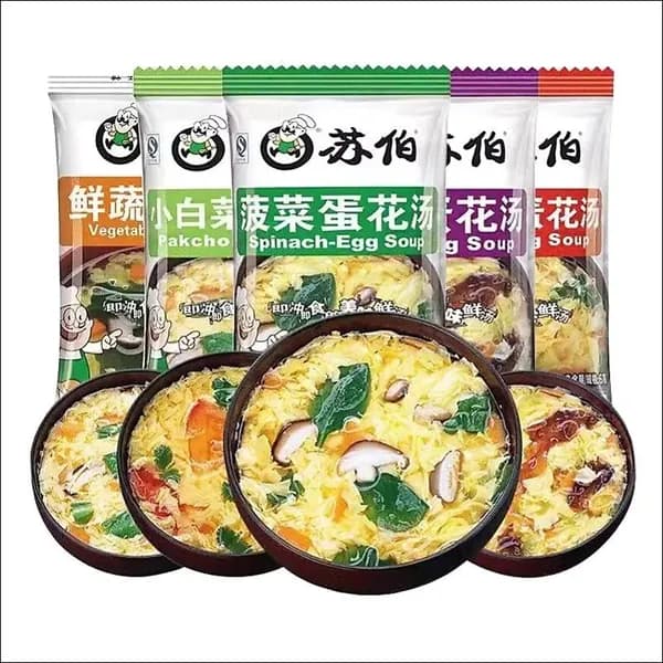 Быстрорастворимые супы из органических овощей деревенский вкус Китая порция 6 г