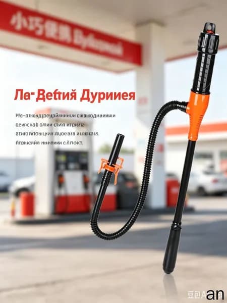 Портативный топливный электронасос для топлива с шлангом, насос для перекачки бензина и дизтоплива для бочек