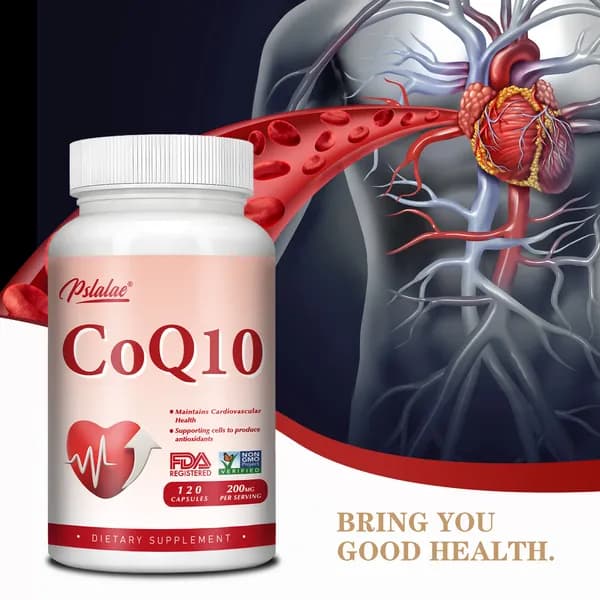 Биологически активная добавка Pslalae Coenzyme Q10 в основном используется для поддержания здоровья сердечно-сосудистой системы и содействия выработке клеточной энергии.