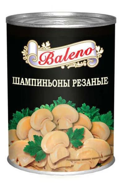Шампиньоны Baleno резаные, 425 мл x 1 шт