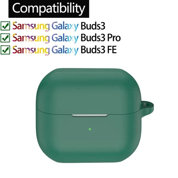 1 шт Защитный чехол для наушников TPU Силикон для Samsung Galaxy Buds3 / Buds3 Pro / Buds3 FE, мягкий, с крюком