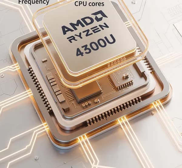 Мини-ПК Z43 Ryzen 3 4300U (AMD Ryzen 3 4300U, RAM 8 ГБ, SSD 256 ГБ, AMD Radeon, Windows 11 Pro), серебристый