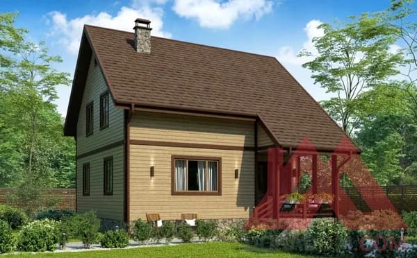 Проект каркасного дома "Каштан", 8,9*7,9, 126 м.кв. (АР - Архитектурные решения)
