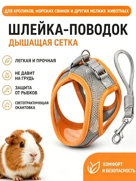 Легкая регулируемая шлейка-поводок для мелких питомцев, антиударная для прогулок