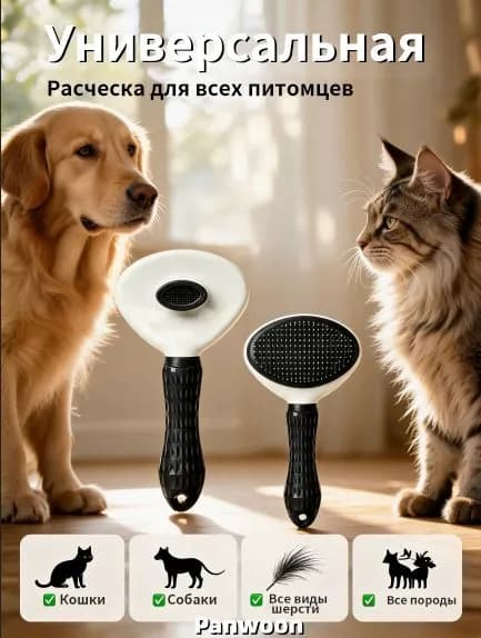 Пуходерка, расческа, дешеддер, чесалка для кошек, собак, животных