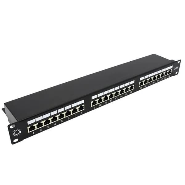 Патч-панель Suprlan 19', 24 порта, RJ-45, FTP, Cat.5e, 1U