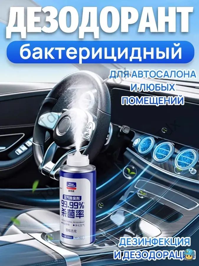 свежитель-очиститель кондиционера. Ликвидатор / нейтрализатор запахов в салоне автомобиля.180 мл