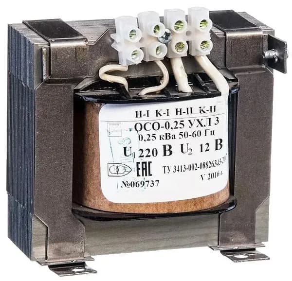 Трансформатор Электротехник ОСО-0,25 УХЛ3 220/12, IP00, трансформатор ET051618