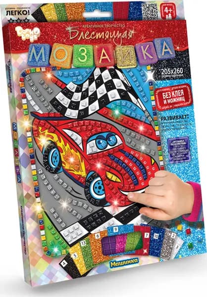 Аппликация из мягкого пластика Danko Toys Машина, европодвес
