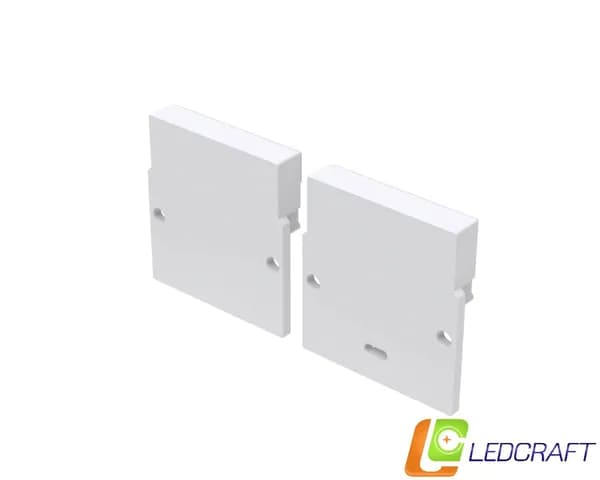 Заглушки 2 шт для профиля LC-LPSH2564M36 пластиковые серые