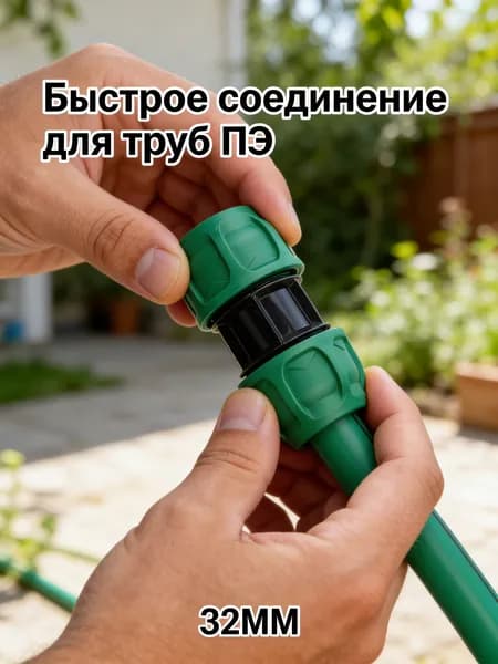Муфта соединительная для ПНД трубы 32 мм